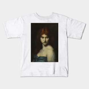 Study of a Head of a Woman by Jean-Jacques Henner Kids T-Shirt